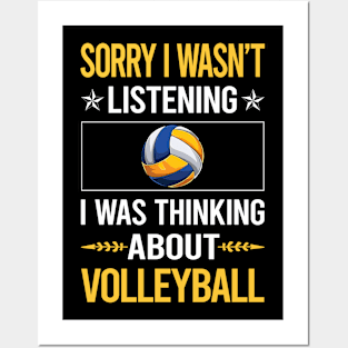 Sorry I Was Not Listening Volleyball Posters and Art